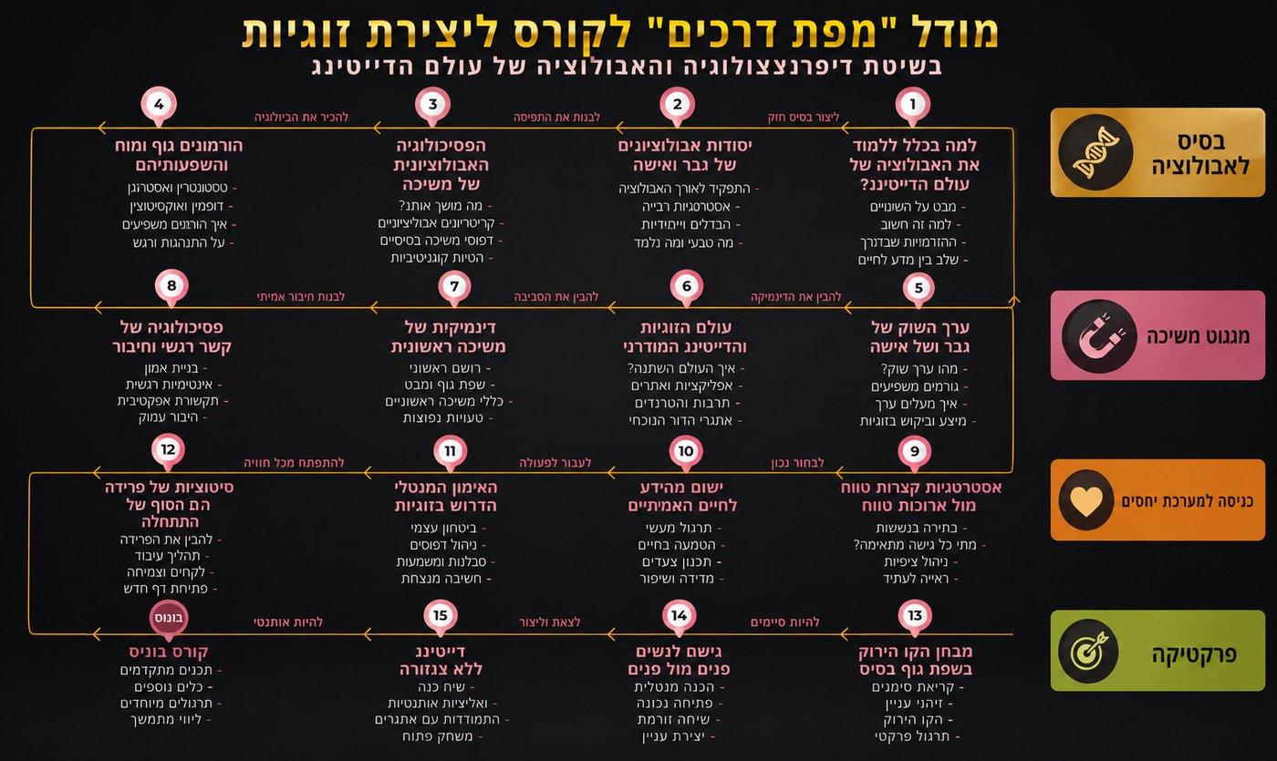 מסלול 15 הקורסים בליווי של מתן רבינוביץ